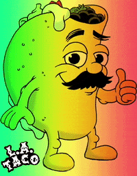 Rainbow Taco Man GIF by LA Taco