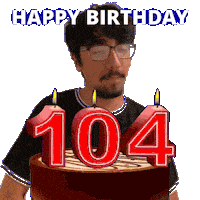 104 Birthday Sticker