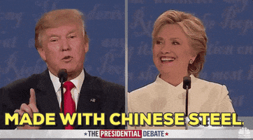 hillary clinton made with chinese steel GIF by Election 2016