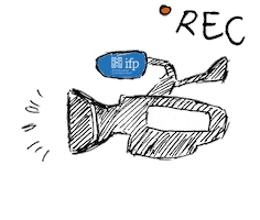 journalistenschuleifp work creative interview blau Sticker