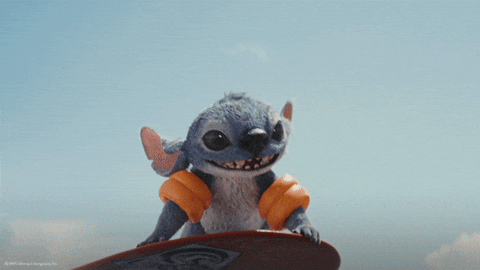 Lilo And Stitch Surfing GIF by Walt Disney Studios