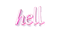 text wordart hell Sticker