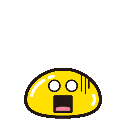 shocked emoji Sticker by heehee.m
