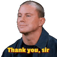 Channing Tatum Thanks Sticker by First We Feast