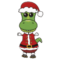 DaniloyChapis navidad dinosaur santa claus danilo Sticker
