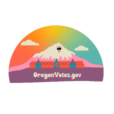 Register To Vote Mt Hood Sticker by Oregon Secretary of State