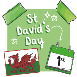 St Davids Day Love Sticker by Twinkl Parents