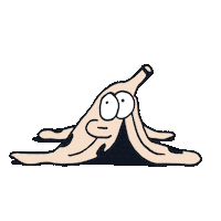 Banana Peel Sticker