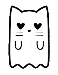 Ghost Cat Love Sticker