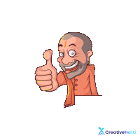 Happy Yogi Adityanath Sticker by Creative Hatti