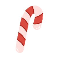 Candy Cane Winter Sticker