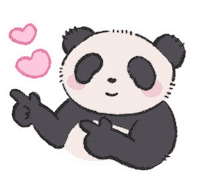 Panda Check Sticker