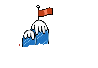 Goals Mountains Sticker by Yobi Scribes