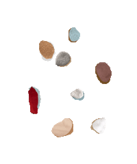 confetti stones Sticker by Karen Hofstetter