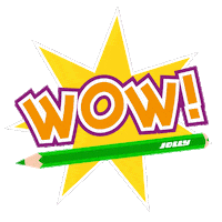 brevillier wow cool surprise drawing Sticker