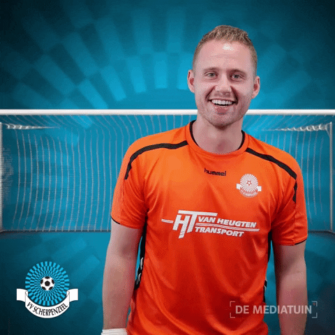 Voetbalvereniging_Scherpenzeel goal voetbal blauwwit hoofdklasse GIF