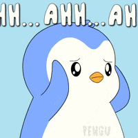 Scared Penguin GIF by Pudgy Penguins