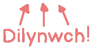 Darnau_bach pink arrow support follow Sticker