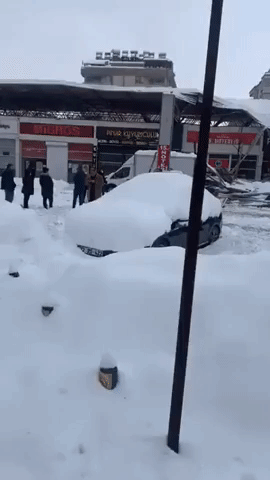 Shopping Center Roof Collapses Amid Heavy Snowfall in Turkey