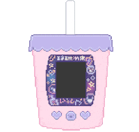 nekomimiyu pixel kawaii pixel art tamagotchi Sticker