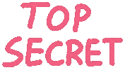 Top Secret Text Sticker by Kirsten Hurley