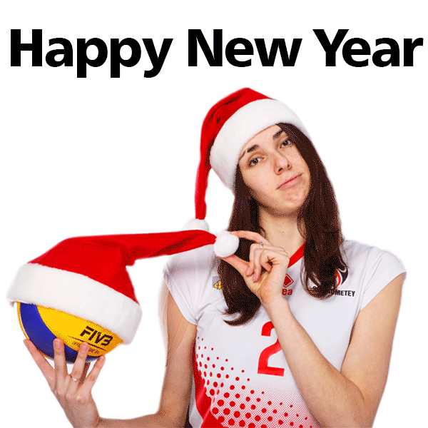 Happy New Year Volleyball Sticker by PROMETEYVC for iOS & Android GIPHY