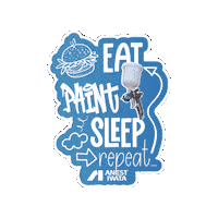 Spray Gun Car Paint Sticker by Anest Iwata