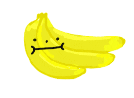 Wink Banana Sticker by eielio