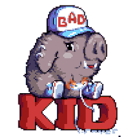 Pixel Logo Sticker by Bad Kid Games