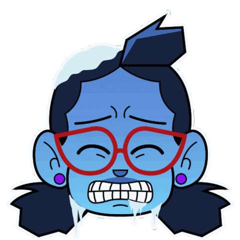 Shaking Cold Weather Sticker by Gashhuds