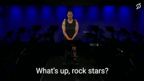 Whats Up Rock Stars GIF by Peloton