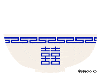 Double Happiness Food Sticker by Studio Ko