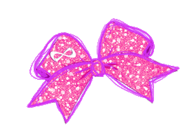NfinityShoes pink cheer bow cheerleading Sticker