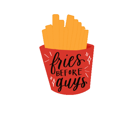 riiletters snacks fries junk food fries before guys Sticker