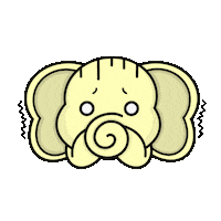 edwinart_ kawaii animals fear emotions Sticker