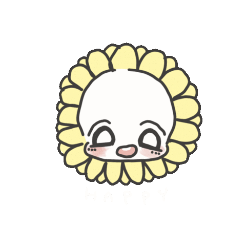kanaemaru happy flower かわいい はな Sticker