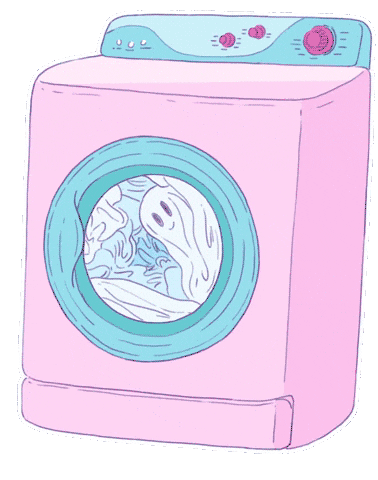 OniPress giphyupload ghost laundry washing machine GIF