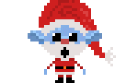 andyharbeck christmas kawaii santa singing Sticker