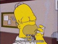 homer simpson smoking GIF