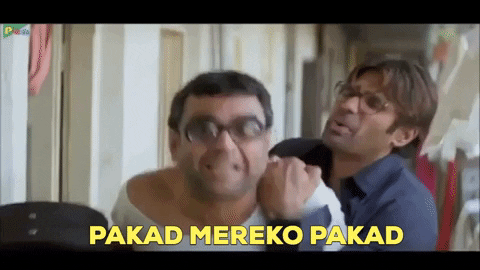 theastralist giphygifmaker phir hera pheri baburao ganpatrao apte pakad mereko pakad GIF