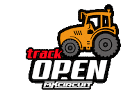 mxcircuit open track motocross tractor Sticker