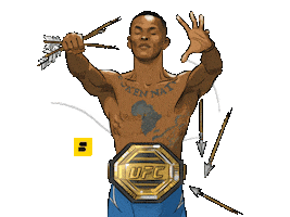 Israel Adesanya Ufc Sticker by Setanta Sports