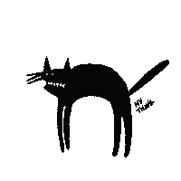 Mad Black Cat Sticker