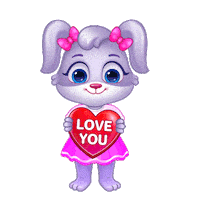 I Love You Hearts Sticker by Lucas and Friends by RV AppStudios