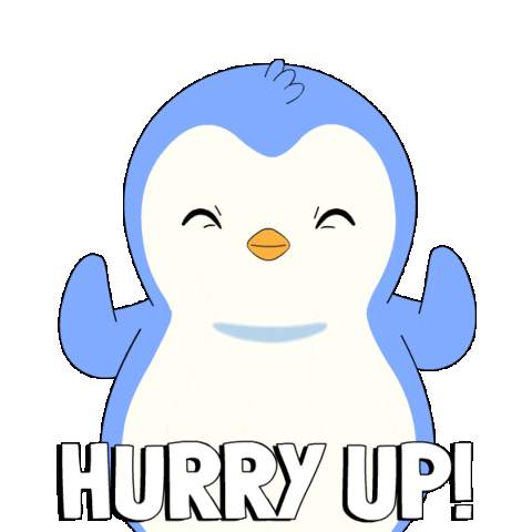 Lets Go Waiting Sticker by Pudgy Penguins