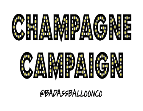 badassballoonco giphyupload champagne badass balloons Sticker