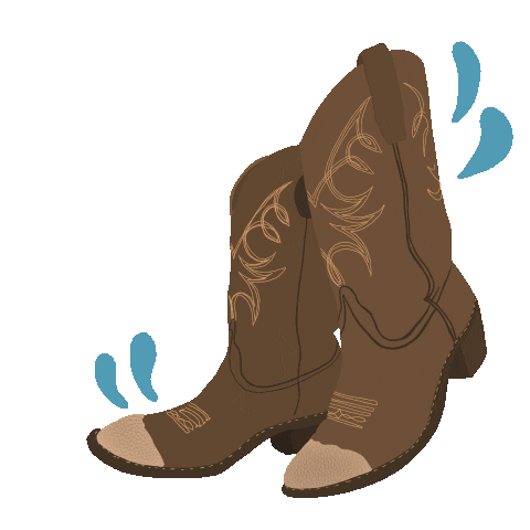 bCreativebybrenna cowboy western ranch cowboy boots Sticker