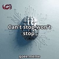 Stop Brain GIF by Goeememe