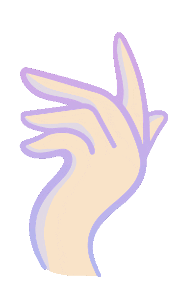 Luna Mano Sticker by Politopia Ilustraciones