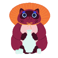 Raccoon Dog Japan Sticker by Poupoutte